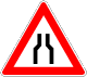 StVO, Verkehrszeichen Nr. 120: Verengte Fahrbahn