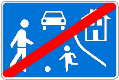 StVO, Verkehrszeichen Nr. 325.2: Ende eines verkehrsberuhigten Bereichs